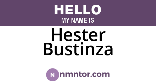 Hester Bustinza