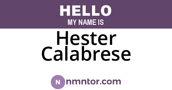 Hester Calabrese