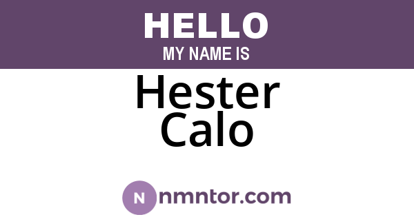 Hester Calo