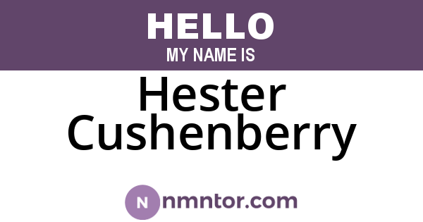 Hester Cushenberry