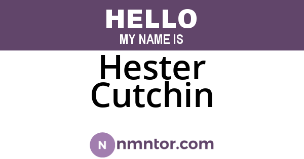 Hester Cutchin