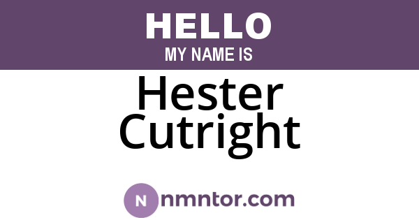 Hester Cutright