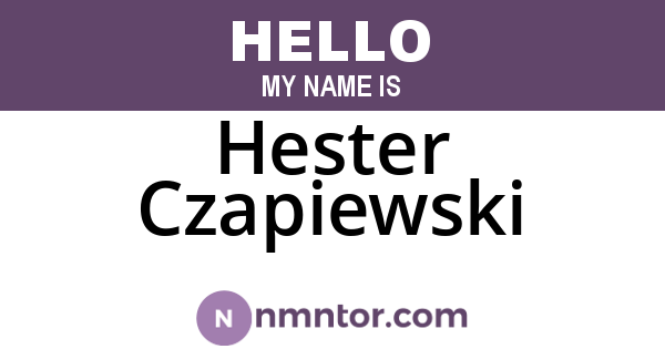 Hester Czapiewski