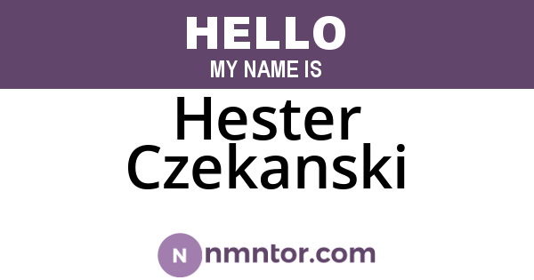 Hester Czekanski