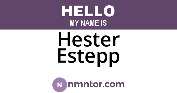 Hester Estepp