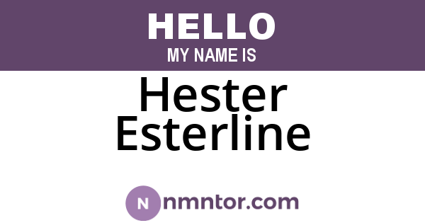 Hester Esterline