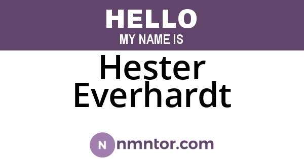 Hester Everhardt