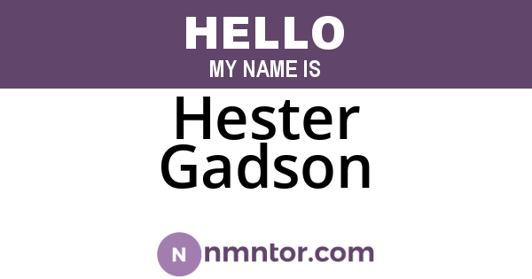 Hester Gadson