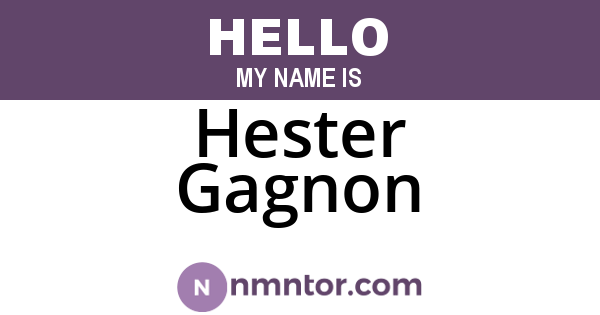 Hester Gagnon