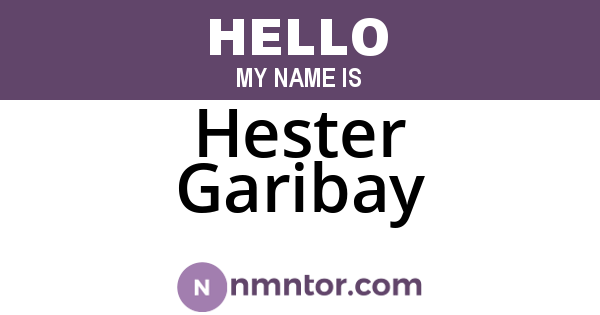 Hester Garibay