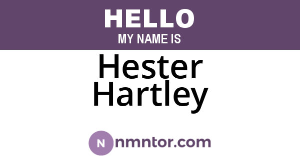 Hester Hartley