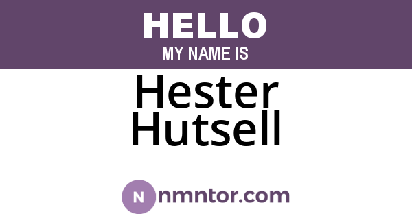 Hester Hutsell