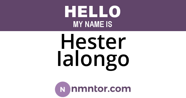 Hester Ialongo