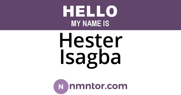 Hester Isagba