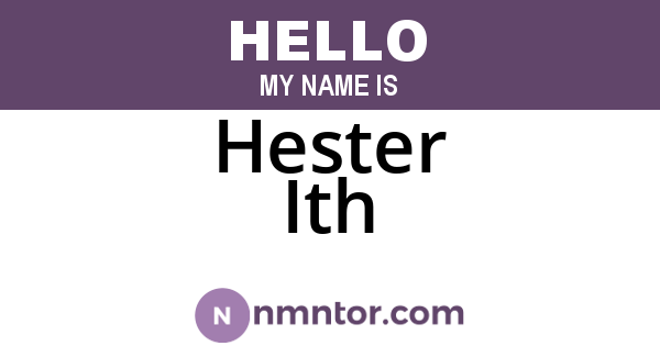 Hester Ith