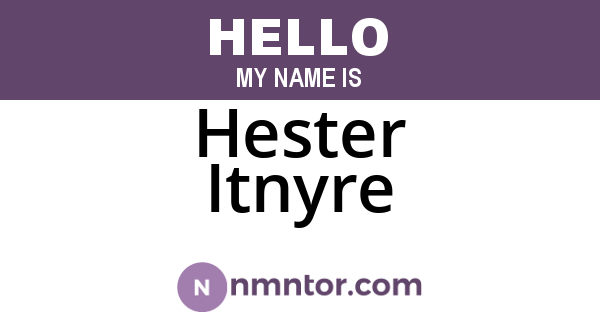 Hester Itnyre