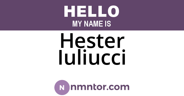 Hester Iuliucci