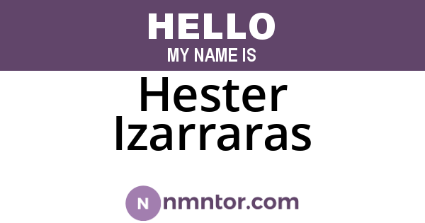 Hester Izarraras