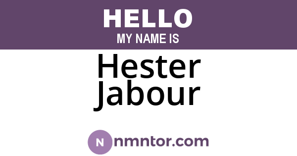 Hester Jabour