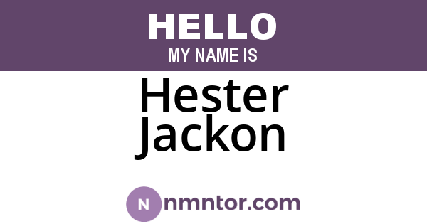 Hester Jackon