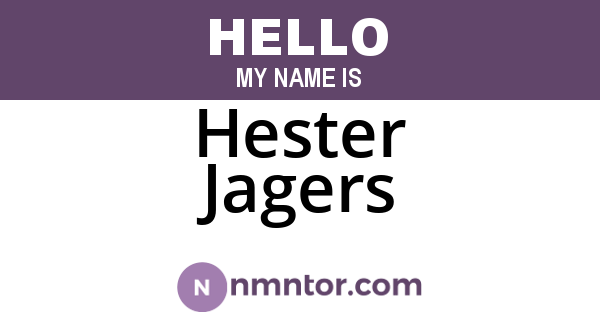 Hester Jagers