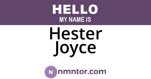 Hester Joyce