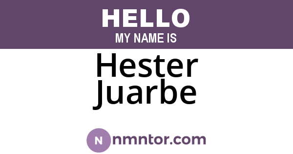 Hester Juarbe