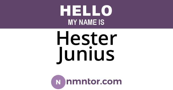 Hester Junius