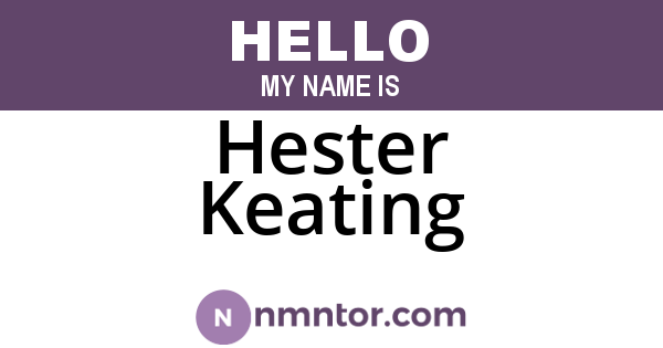 Hester Keating