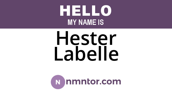 Hester Labelle