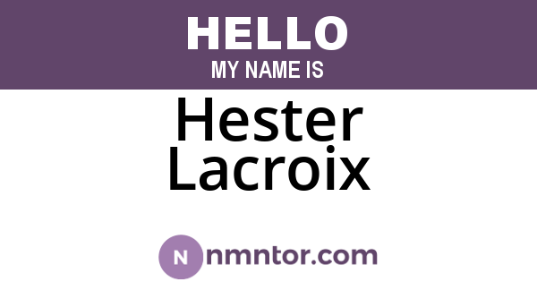 Hester Lacroix