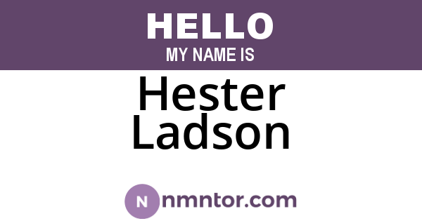 Hester Ladson