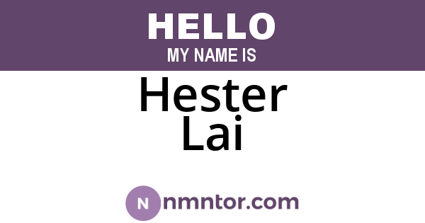 Hester Lai