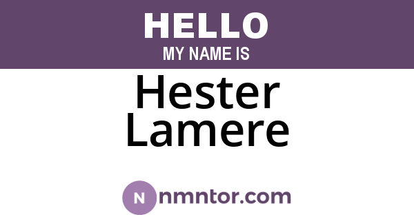 Hester Lamere