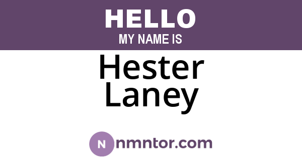 Hester Laney