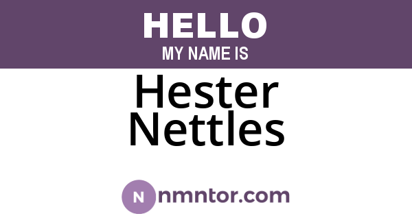 Hester Nettles