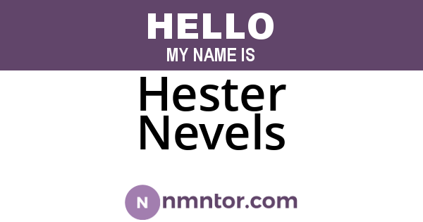 Hester Nevels