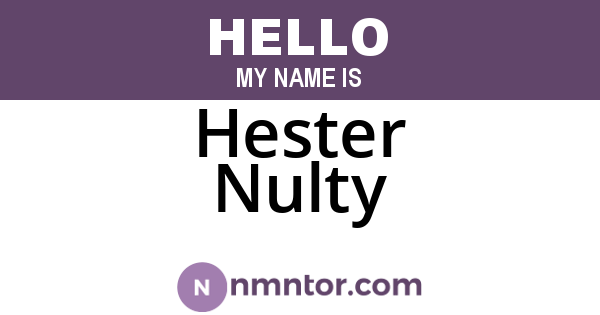 Hester Nulty