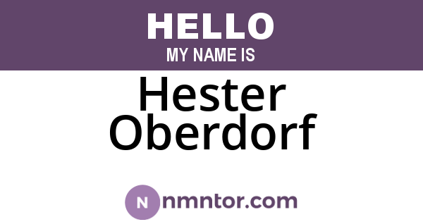 Hester Oberdorf