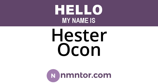 Hester Ocon