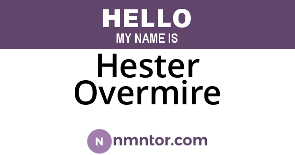 Hester Overmire