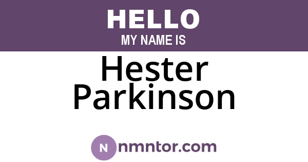 Hester Parkinson