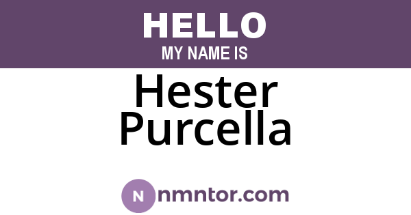 Hester Purcella