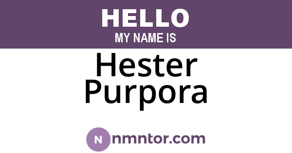 Hester Purpora