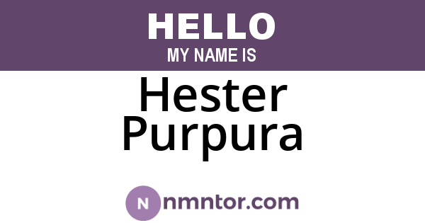 Hester Purpura