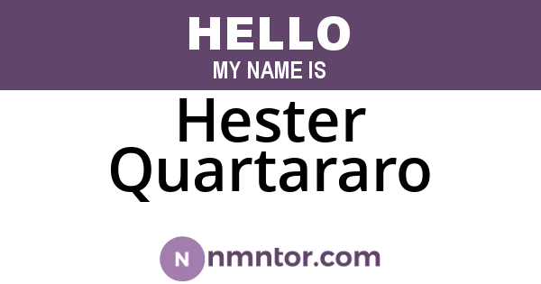 Hester Quartararo