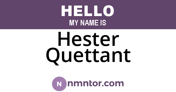 Hester Quettant