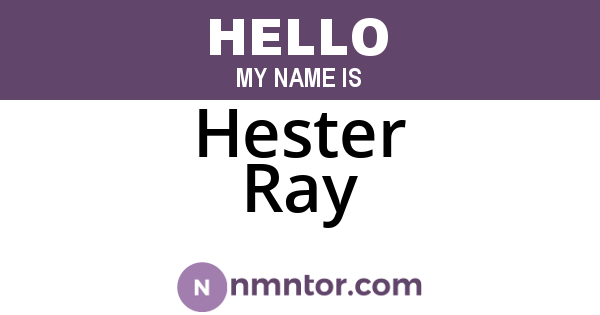 Hester Ray