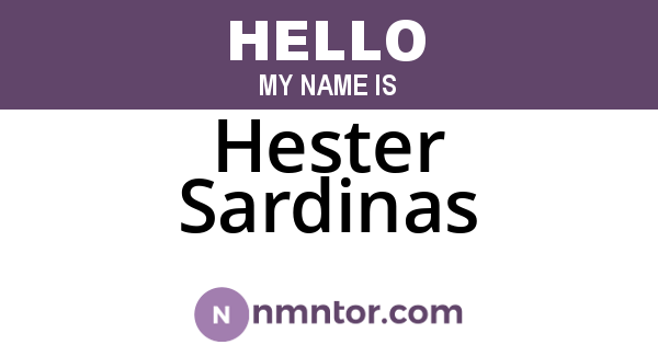 Hester Sardinas