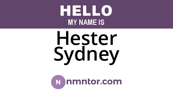 Hester Sydney